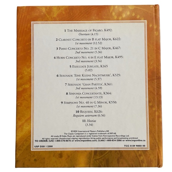 Mozart Musical Masterpieces Audio CD and Booklet - Picture 2 of 8